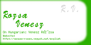 rozsa venesz business card